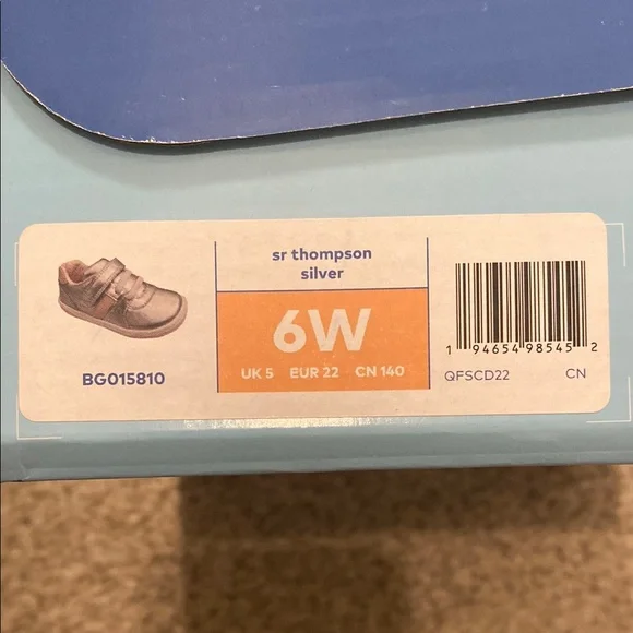 Stride Rite Silver and Pink Sneakers with Velcro Straps - Picture 3 of 3